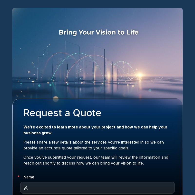 Get a Quote Form