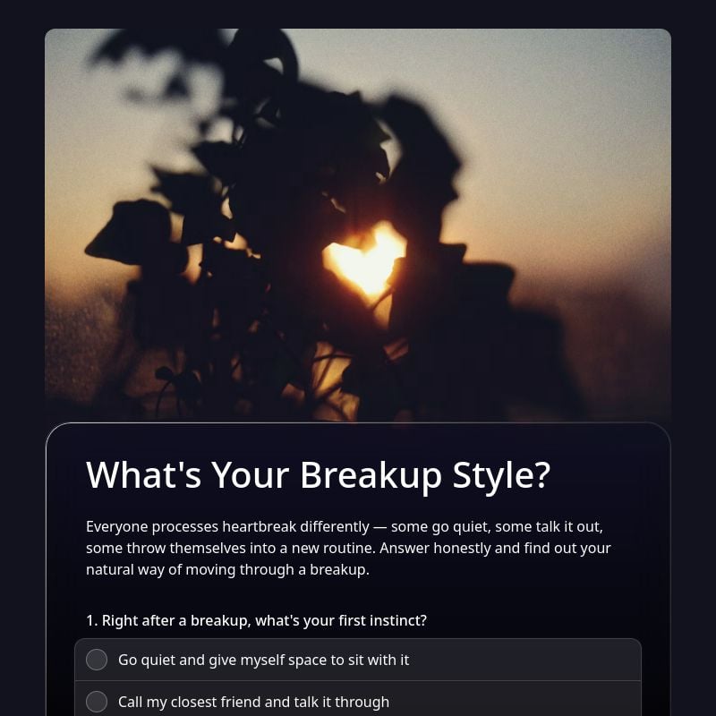What's Your Breakup Style? template preview - FormHug