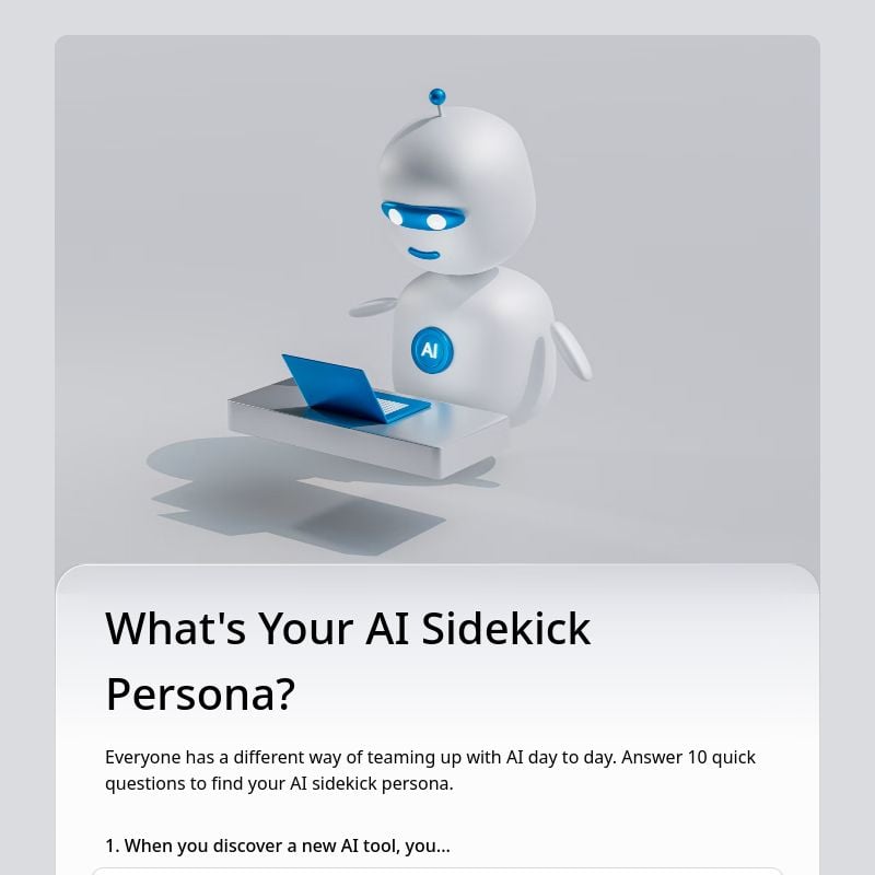 What's Your AI Sidekick Persona? template preview - FormHug