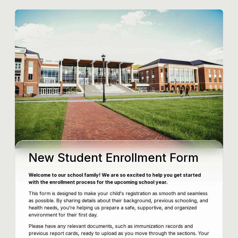 School Enrollment Form