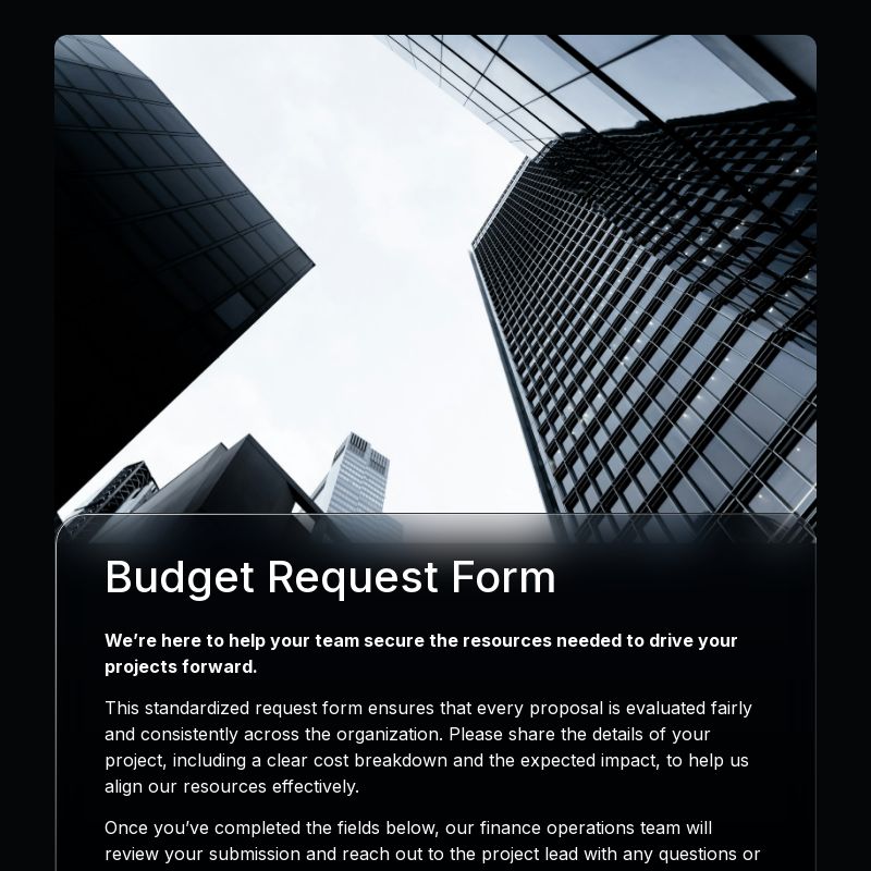 Budget Request Form