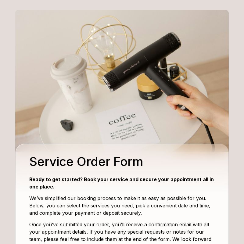 Service Order Form