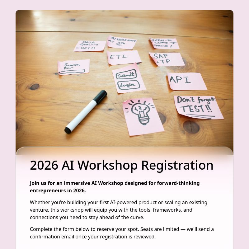 2026 AI Workshop Registration