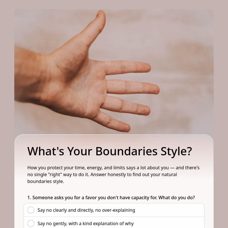 What's Your Boundaries Style? template preview - FormHug