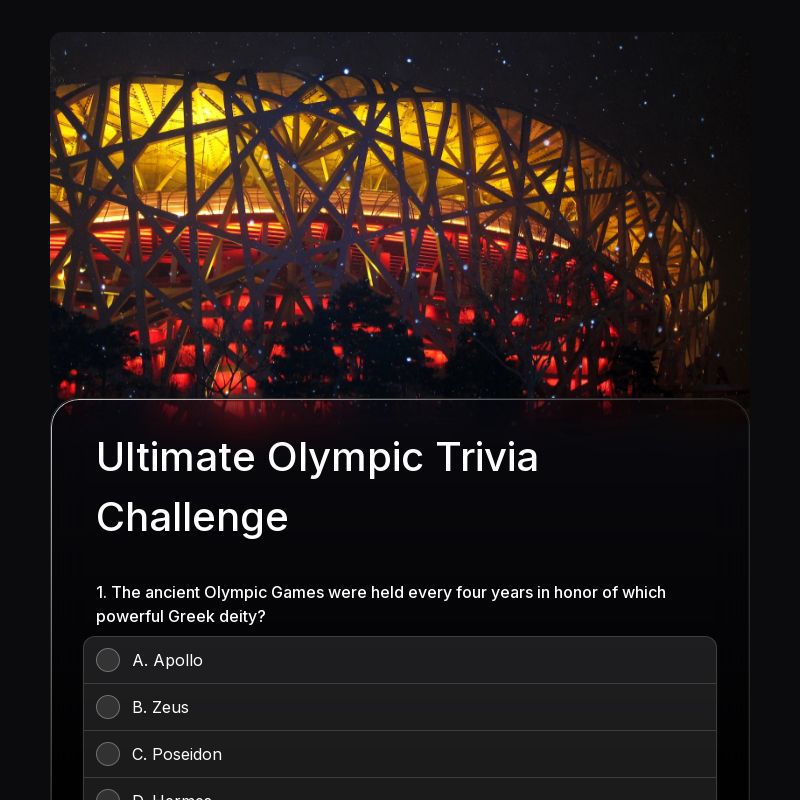 Olympics Trivia Quiz