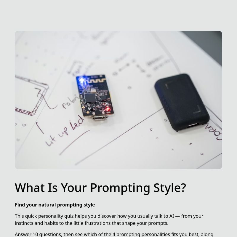 What Is Your Prompting Style? template preview - FormHug
