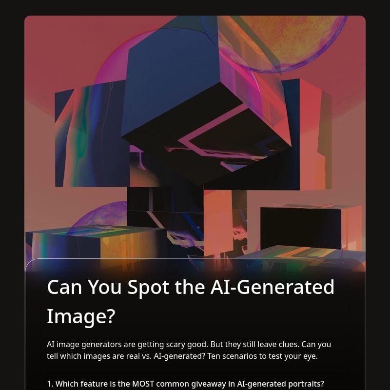 Can You Spot the AI-Generated Image? template preview - FormHug