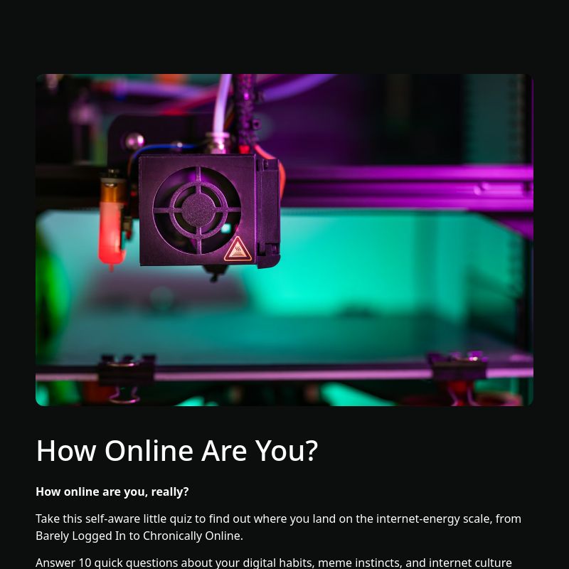 How Online Are You? template preview - FormHug