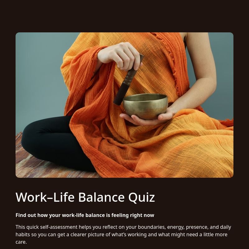 Work–Life Balance Quiz template preview - FormHug
