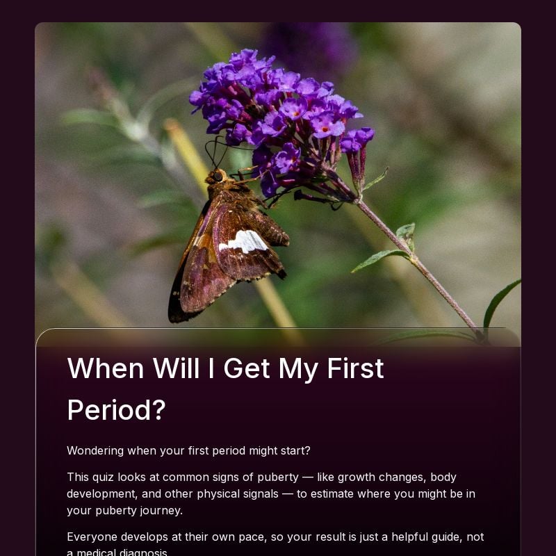 When Will I Get My First Period Quiz