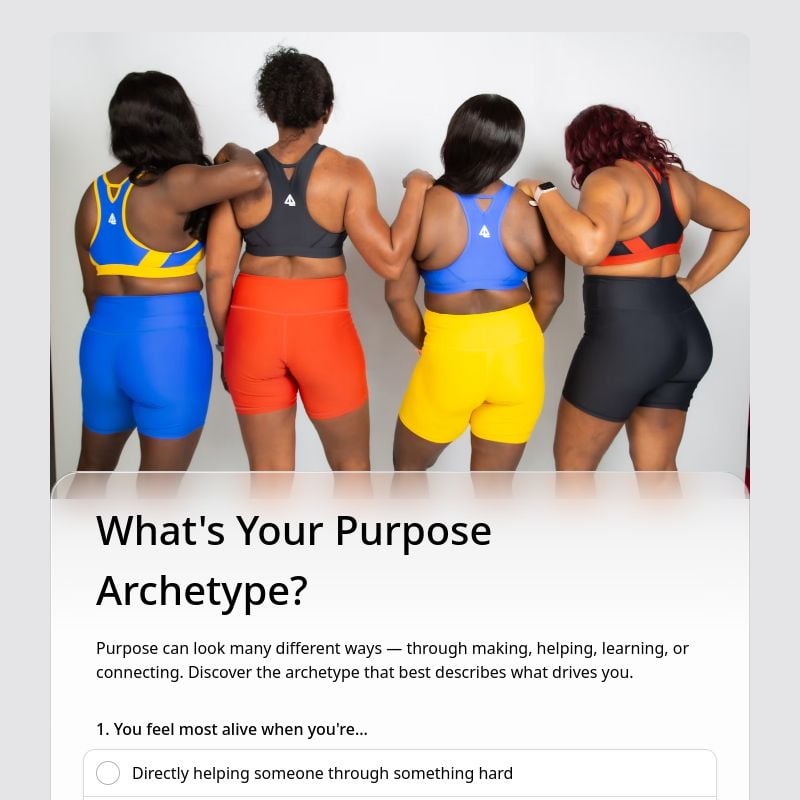 What's Your Purpose Archetype? template preview - FormHug
