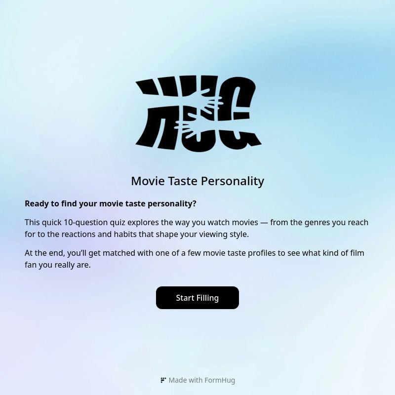 Movie Taste Personality template preview - FormHug