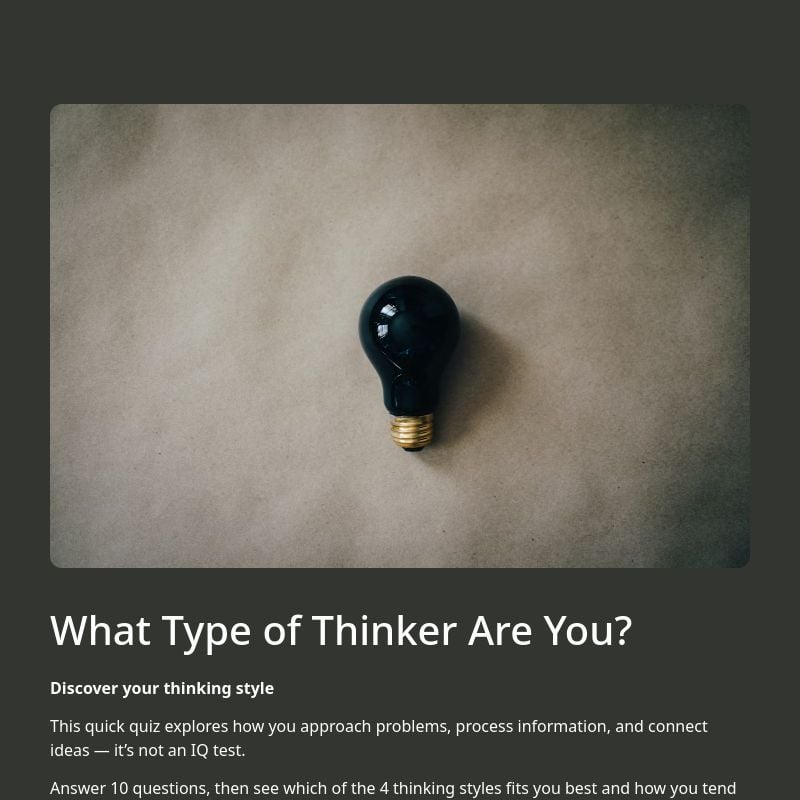 What Type of Thinker Are You?