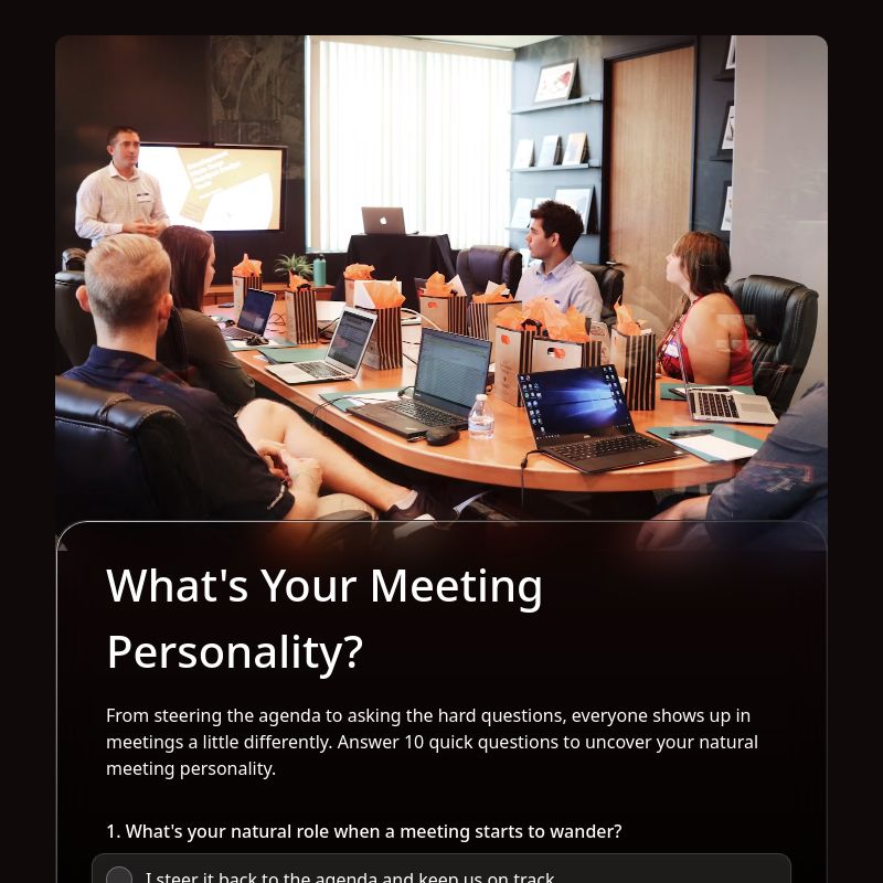 What's Your Meeting Personality? template preview - FormHug
