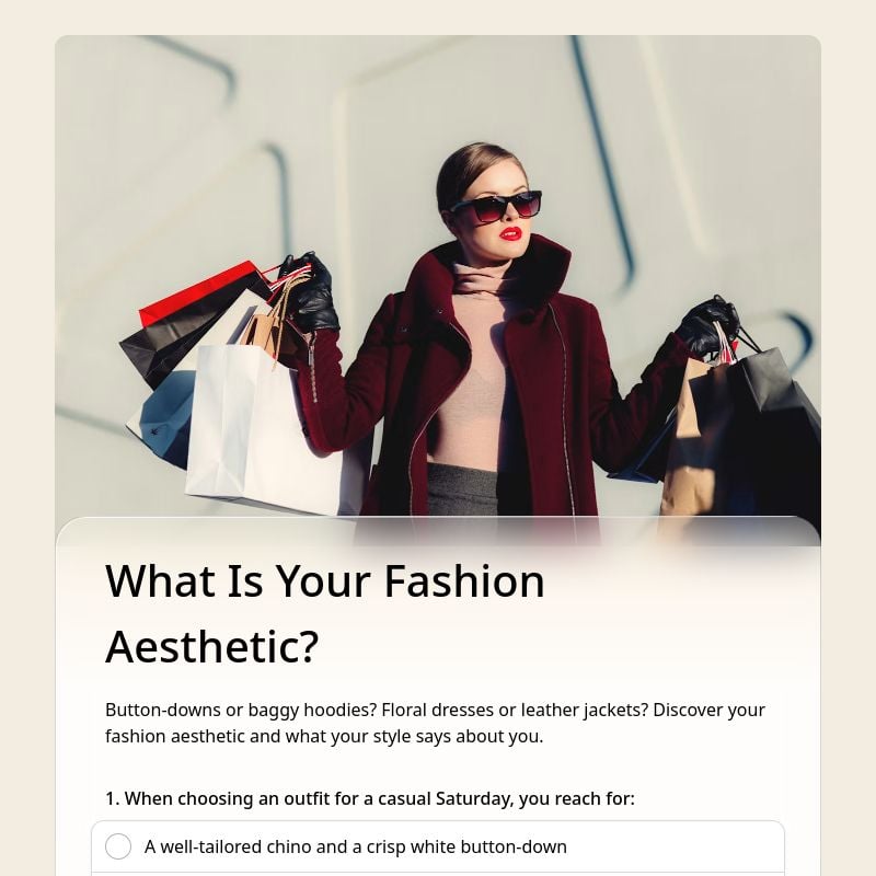 What Is Your Fashion Aesthetic? template preview - FormHug