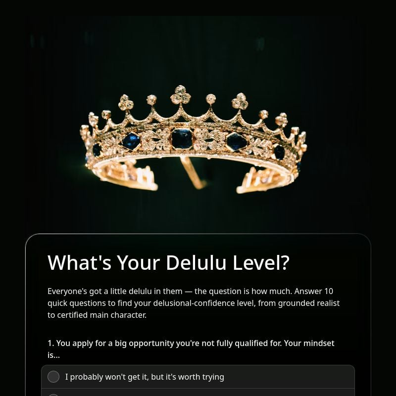 What's Your Delulu Level? template preview - FormHug
