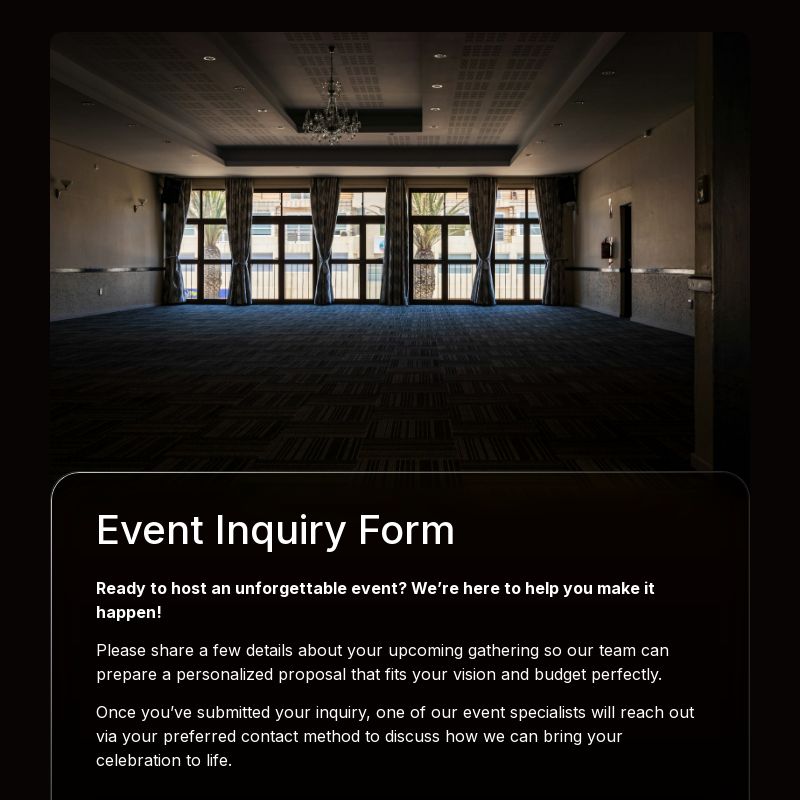 Event Inquiry Form