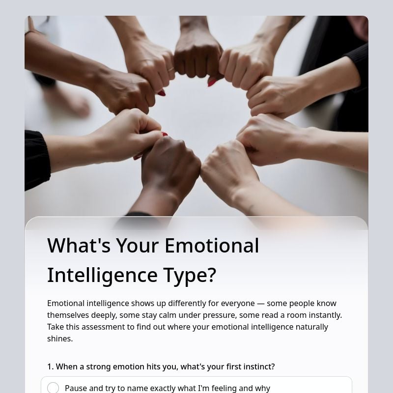 What's Your Emotional Intelligence Type? template preview - FormHug