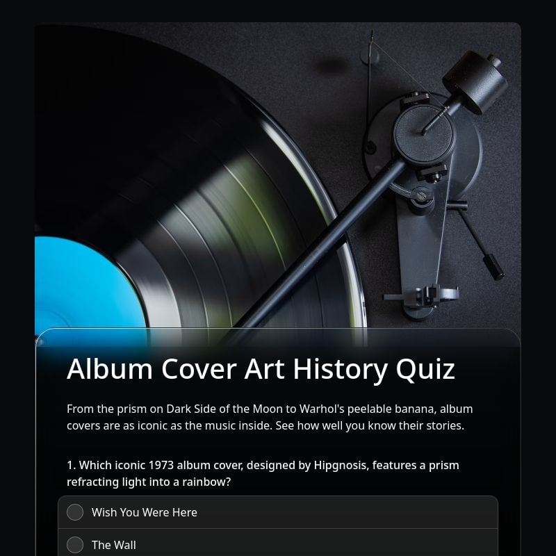 Album Cover Art History Quiz template preview - FormHug