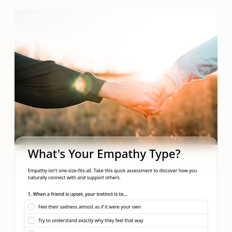 What's Your Empathy Type? template preview - FormHug