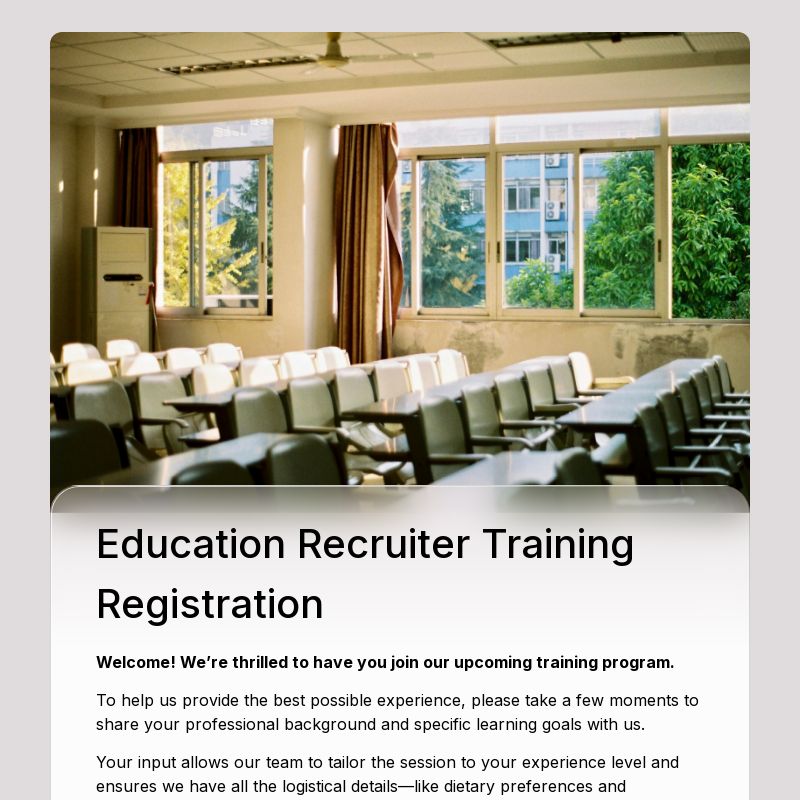 Training Registration Form