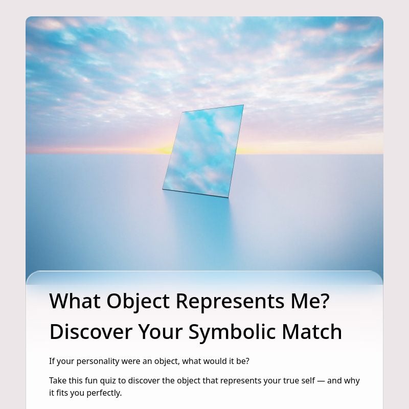 What Object Represents Me Quiz