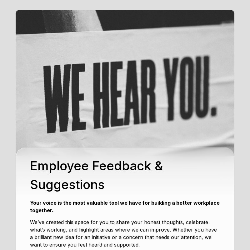 Employee Feedback Form