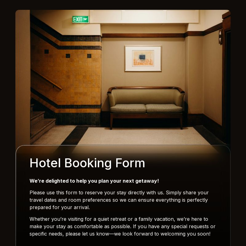 Hotel Booking Form