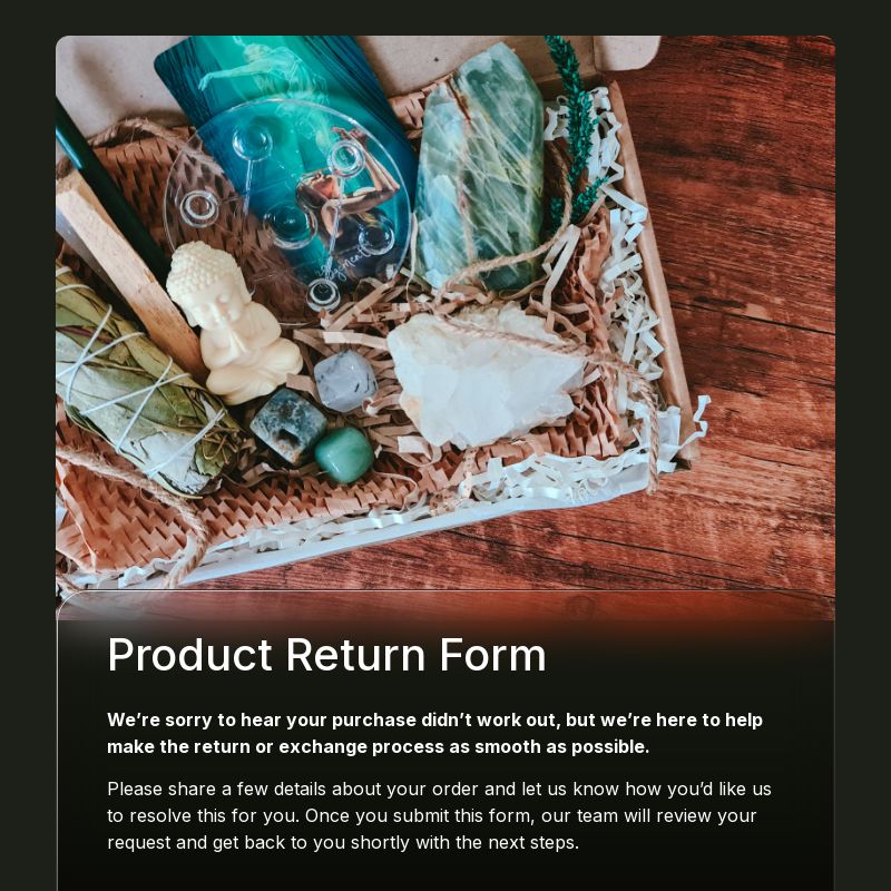 Product Return Form