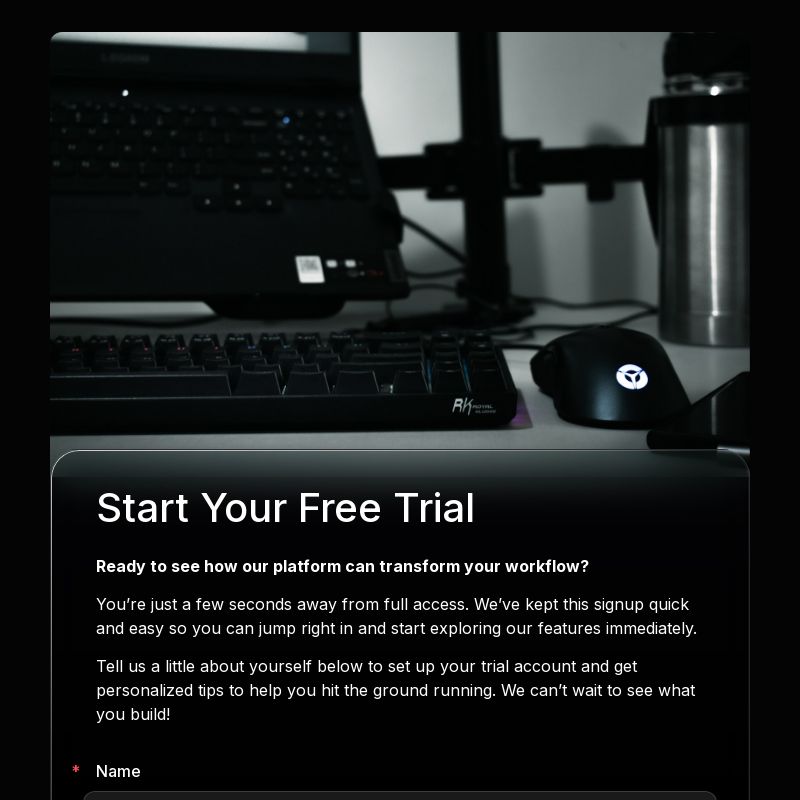 Free Trial Signup Form
