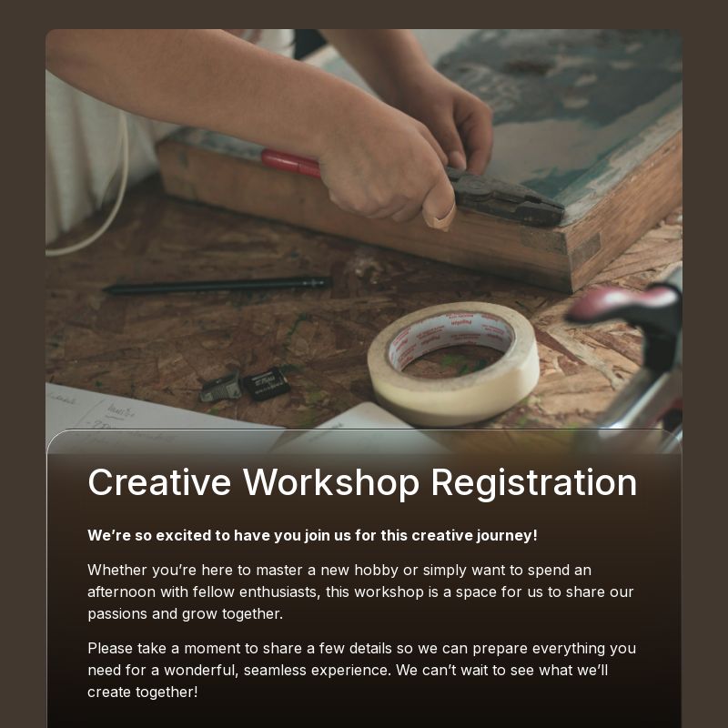 Personal Workshop Registration