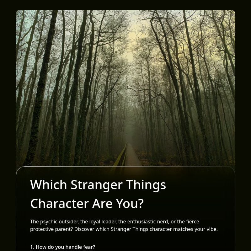 Which Stranger Things Character Are You? template preview - FormHug