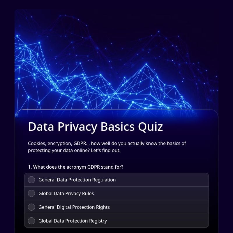 Data Privacy Basics Quiz template preview - FormHug