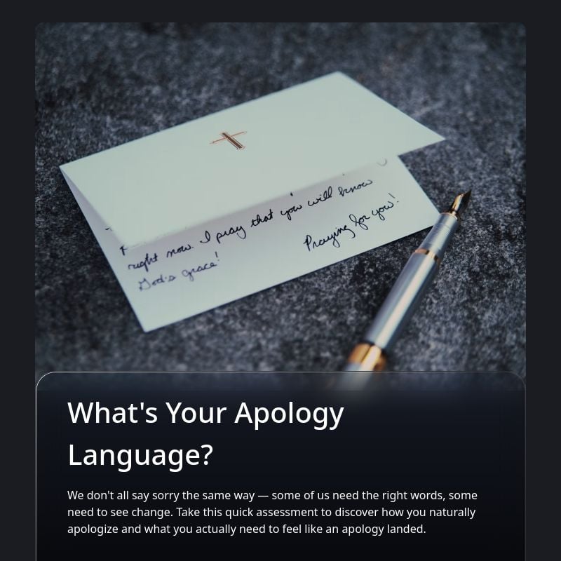 What's Your Apology Language? template preview - FormHug