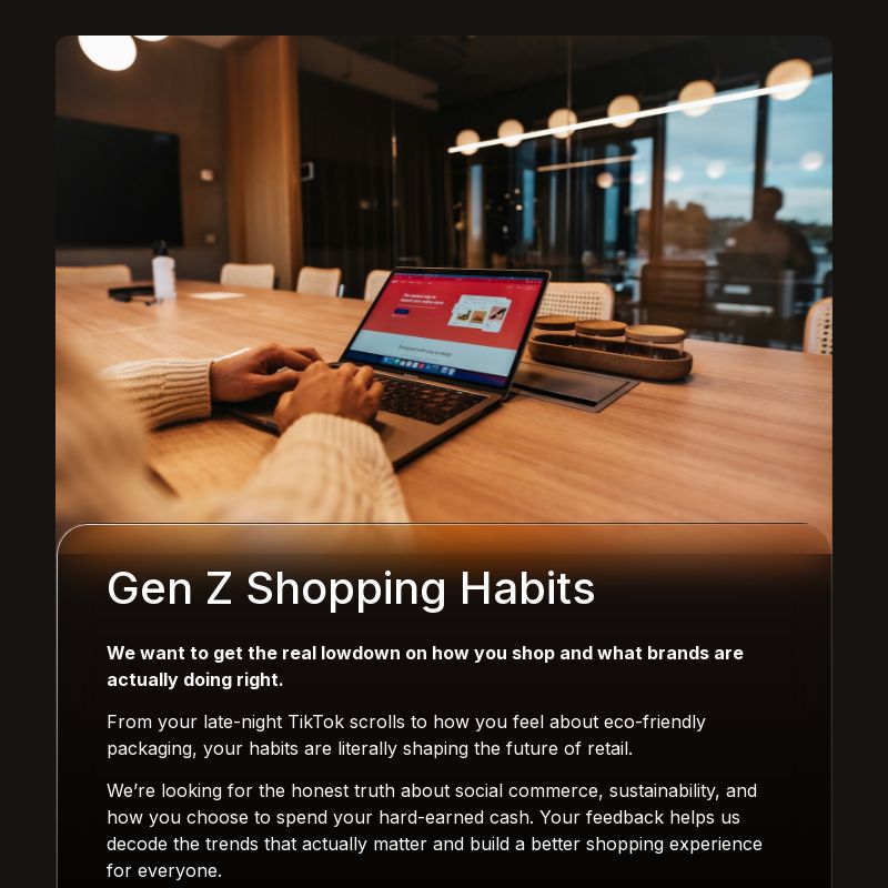 Gen Z Shopping Habits Survey