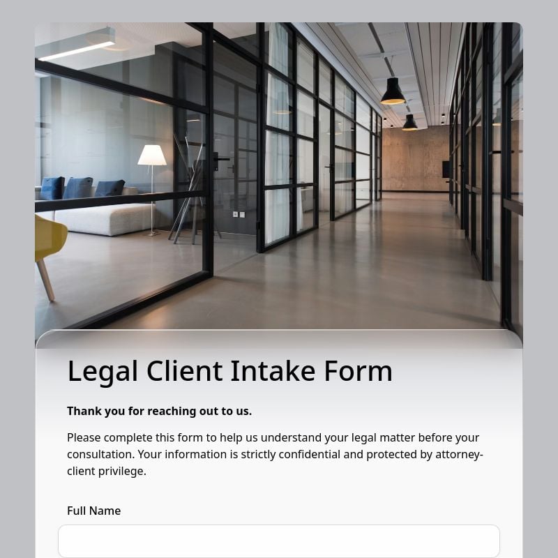 Legal Client Intake Form