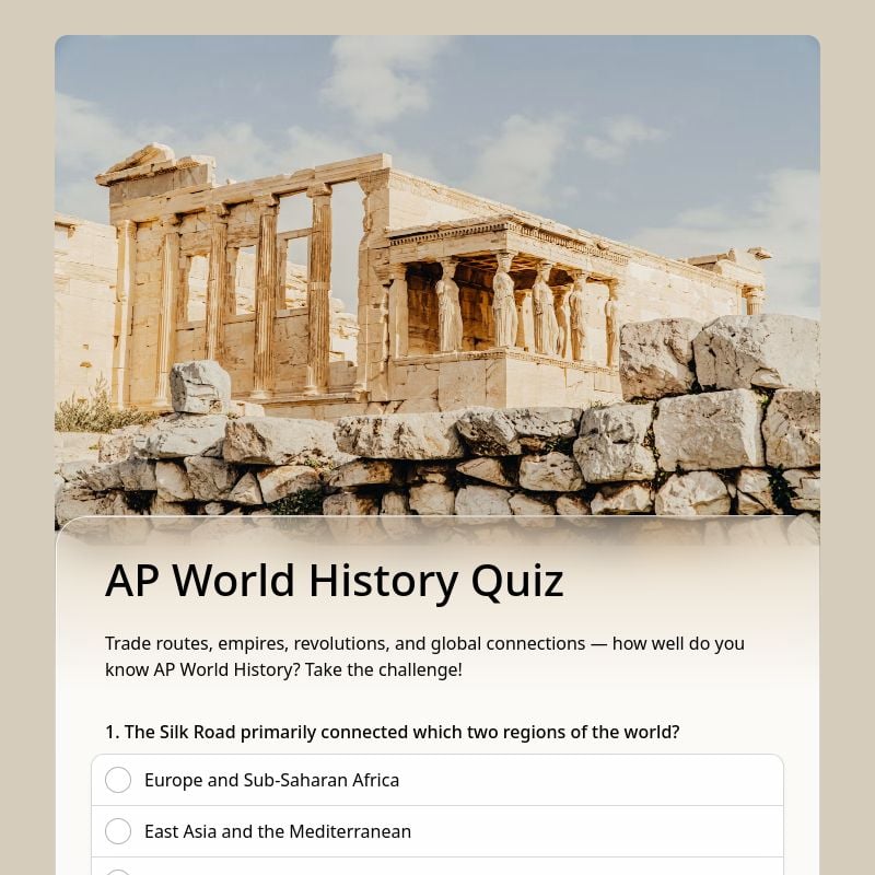 AP World History Quiz template preview - FormHug