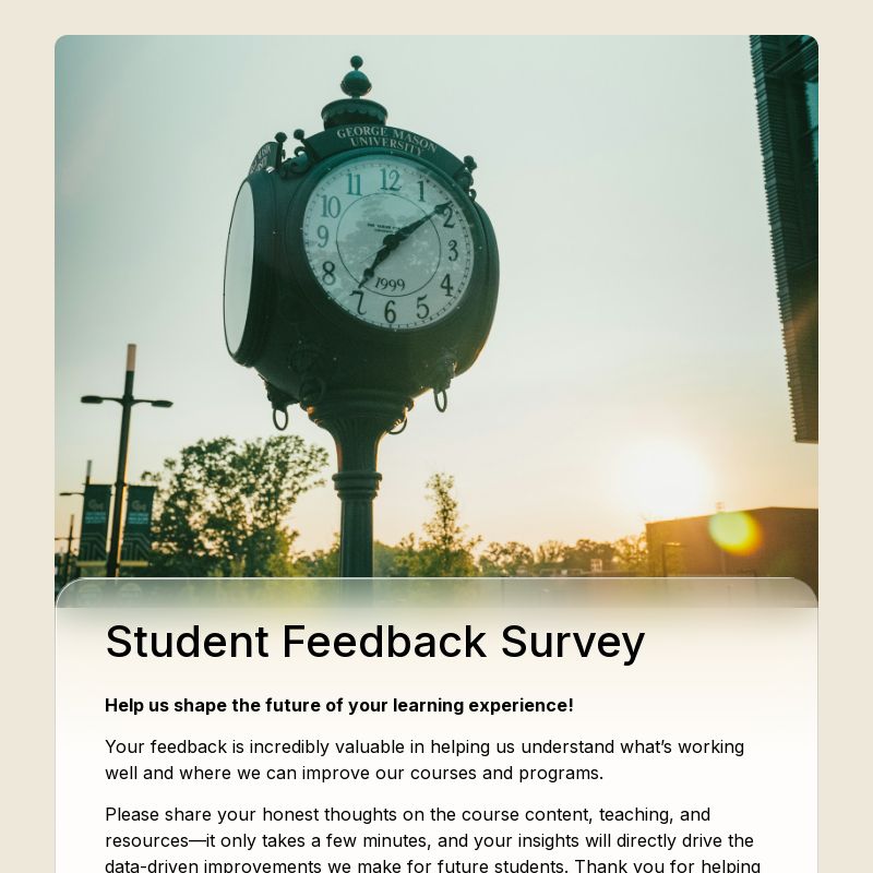 Student Feedback Survey