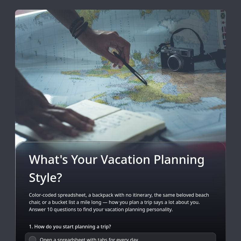 What's Your Vacation Planning Style? template preview - FormHug