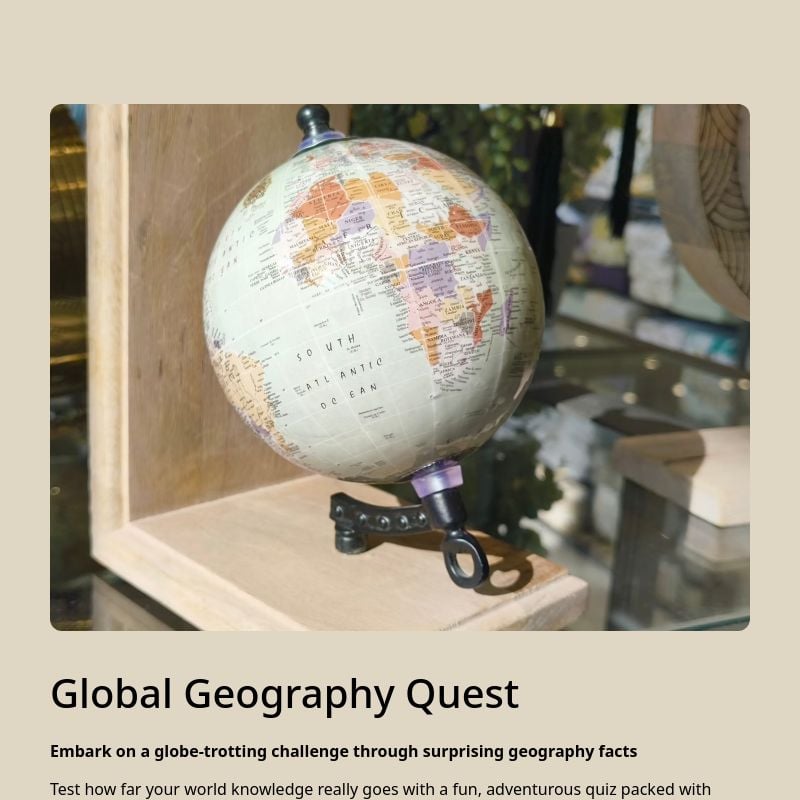Global Geography Quest template preview - FormHug