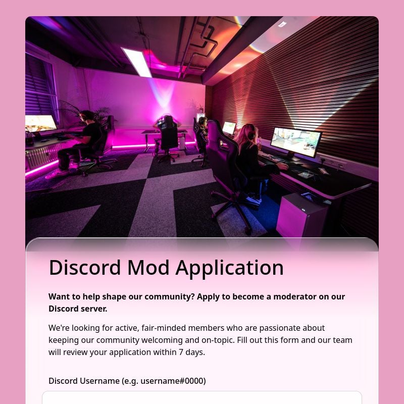 Discord Mod Application