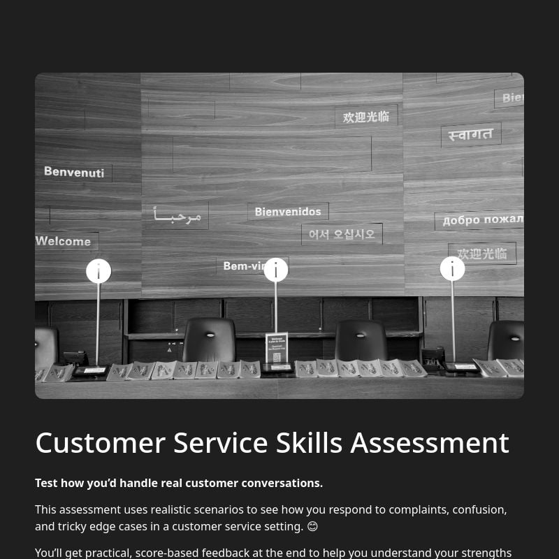 Customer Service Skills Assessment template preview - FormHug