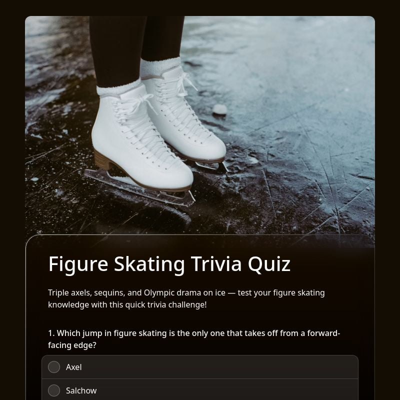 Figure Skating Trivia Quiz template preview - FormHug