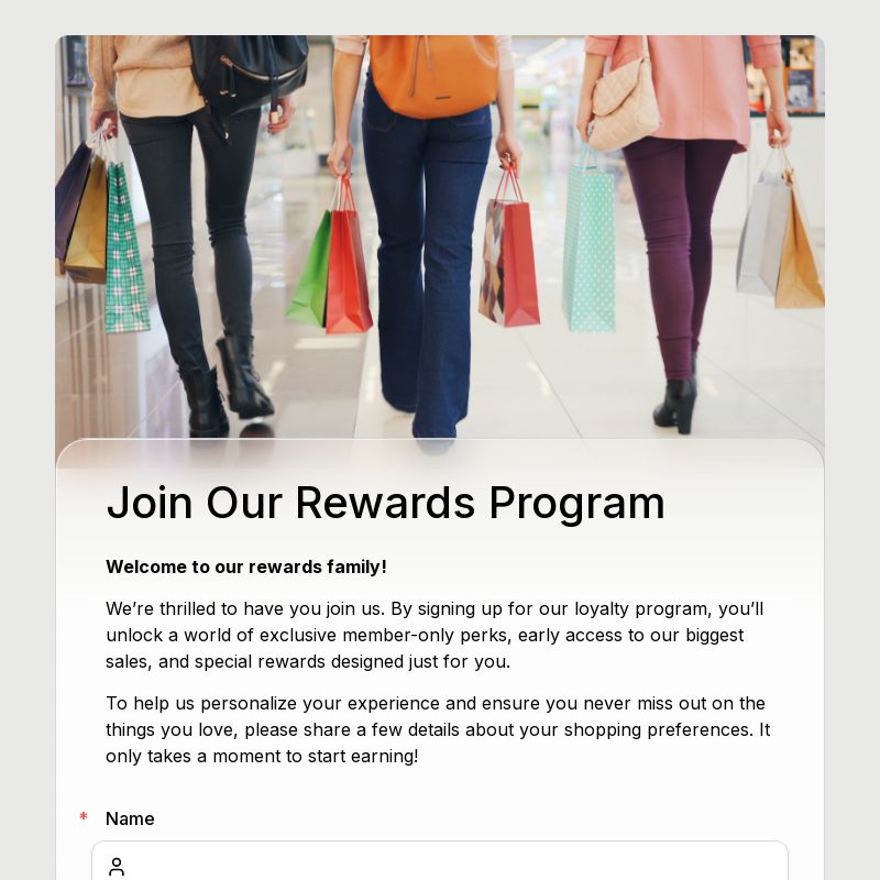 Loyalty Program Signup Form