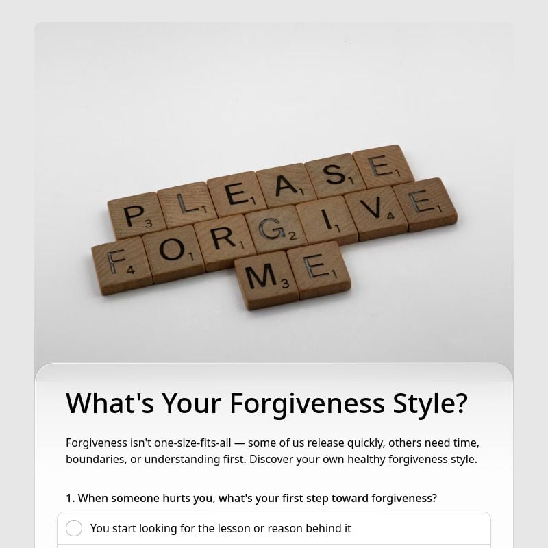 What's Your Forgiveness Style? template preview - FormHug