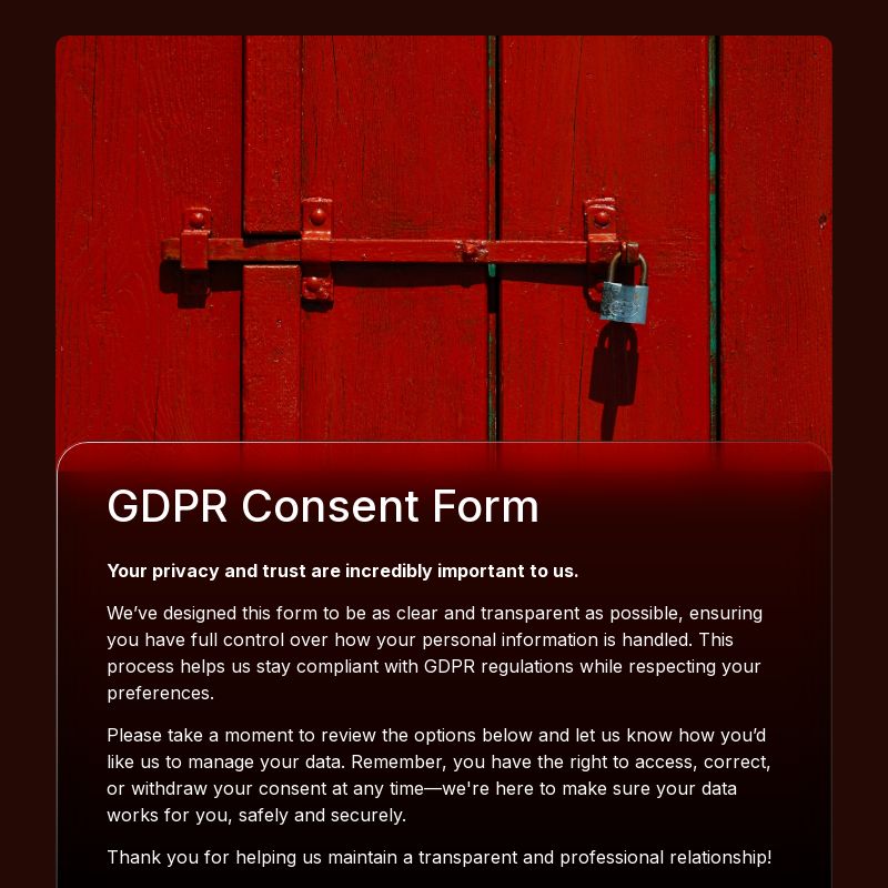 GDPR Consent Form