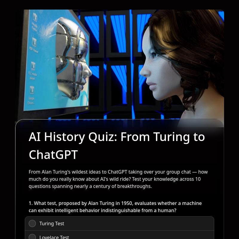 AI History Quiz: From Turing to ChatGPT template preview - FormHug