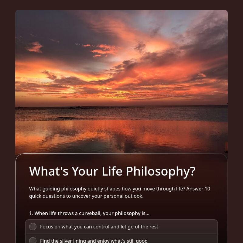 What's Your Life Philosophy? template preview - FormHug