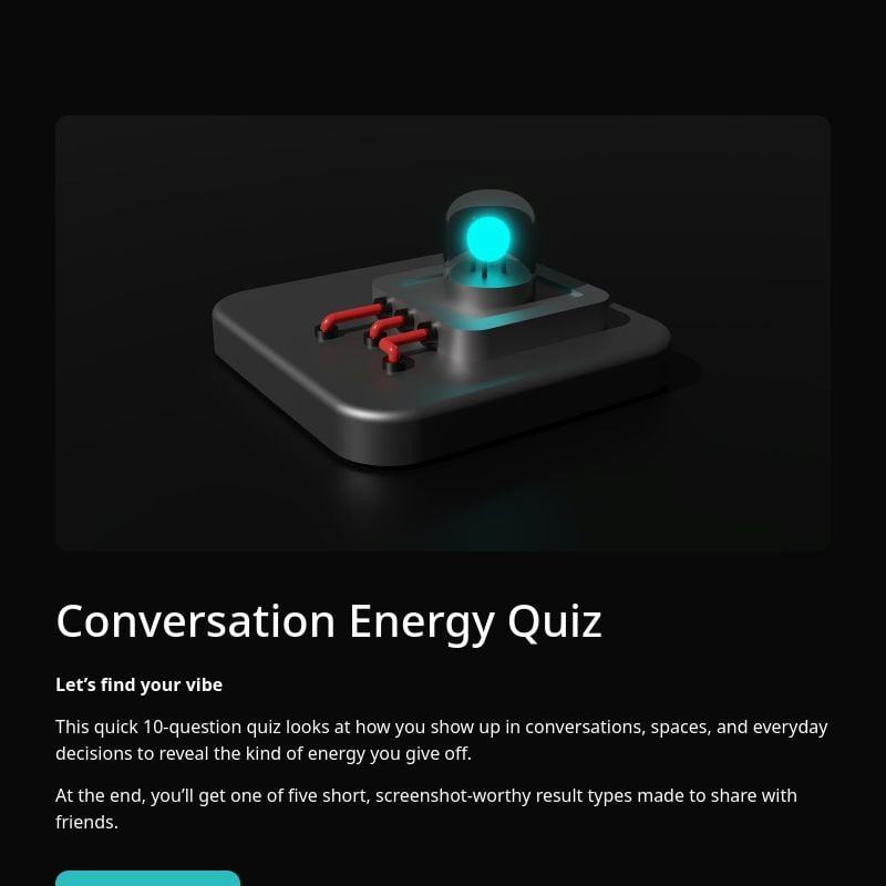 Conversation Energy Quiz template preview - FormHug