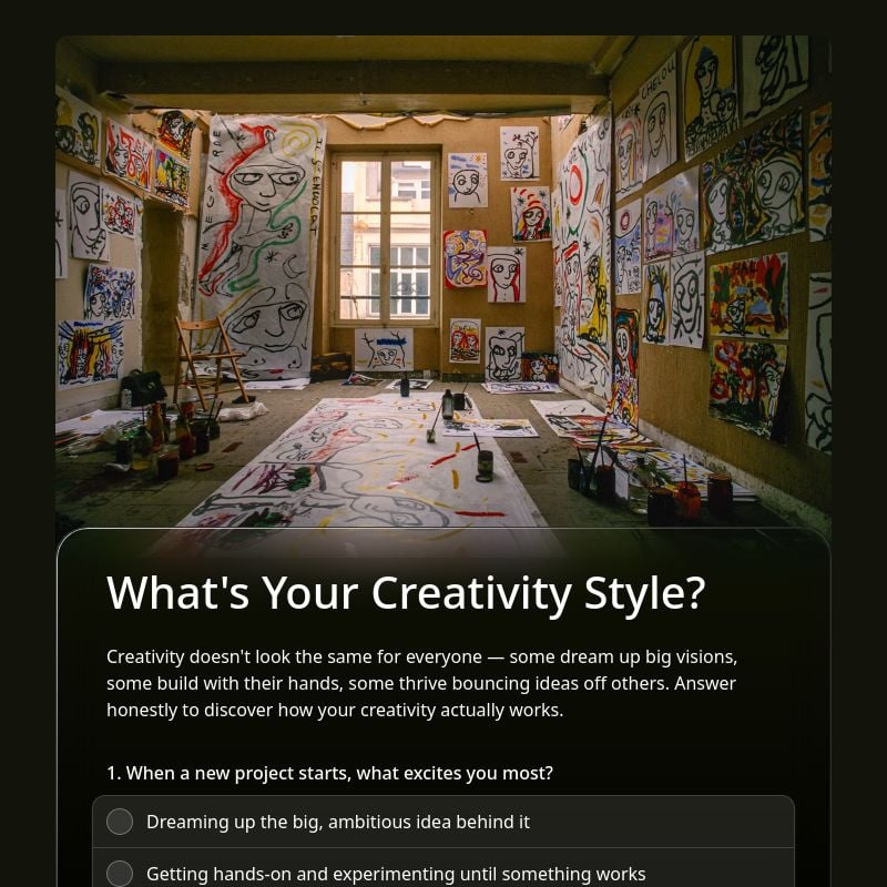 What's Your Creativity Style? template preview - FormHug